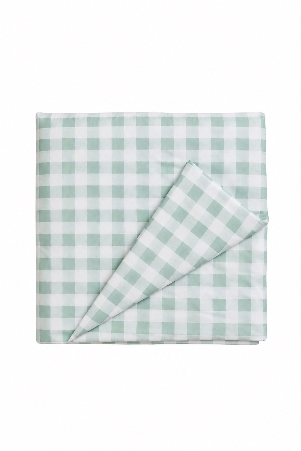 Light Green Checkered Crib Quilted Blanket by Little Mae & Co