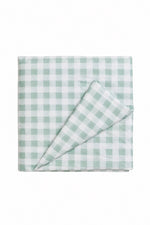 Light Green Checkered Crib Quilted Blanket by Little Mae & Co