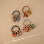 Mushie Nature Teething Ring with Sensory Charms and Soothing Textures - Baby & Toddler > Baby Health > Pacifiers & Teethers teether