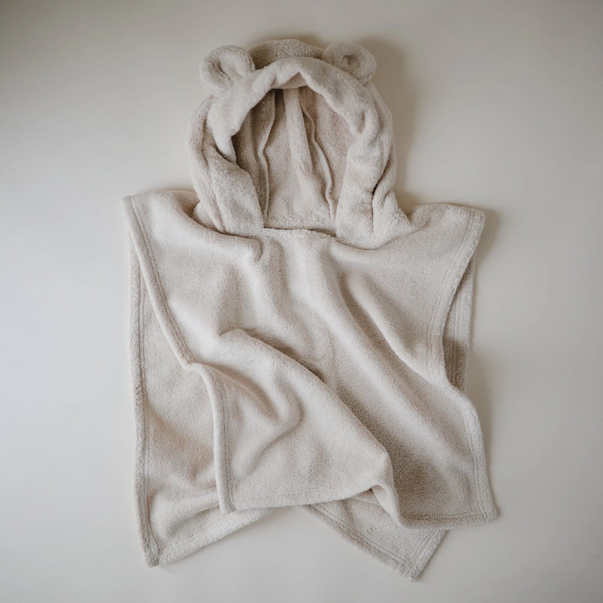 Bear Poncho Towel for Kids Made from 100 Percent Organic Cotton Soft and Absorbent Perfect for Bath Time and Swim Cozy Cuddles Machine Washable Toddler Friendly Design Mushie