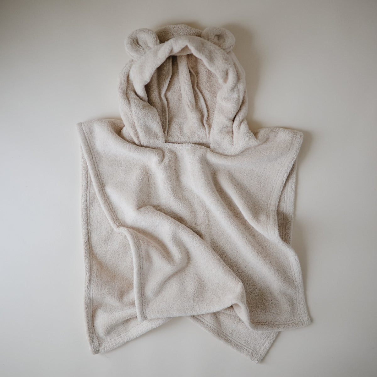Organic Bear Poncho Towel by Mushie at Everetts Place