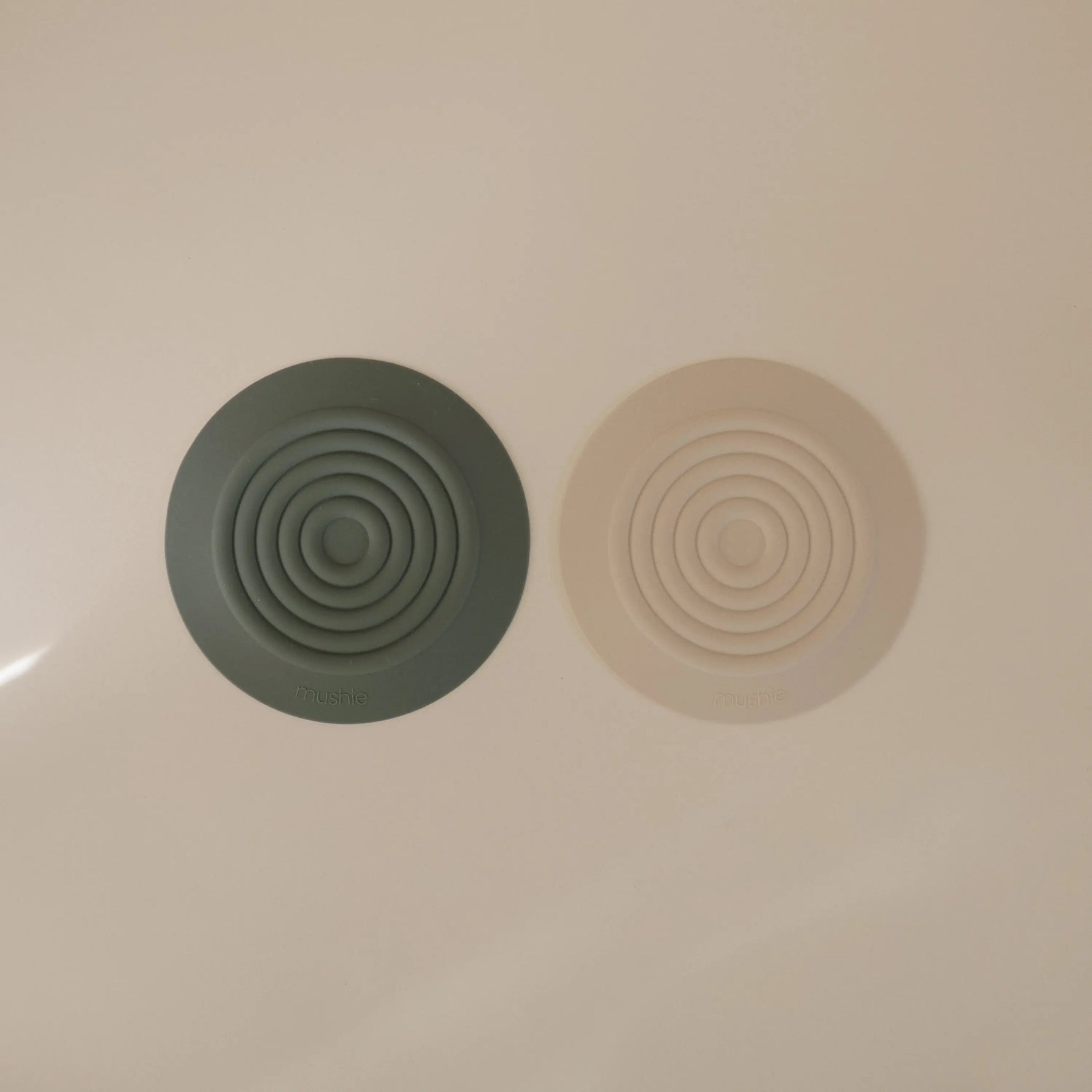 Mushie Silicone Bathtub Drain Stopper Set of 2 Flexible Water Seal Covers - Baby & Toddler > Baby Bathing Drain Stopper