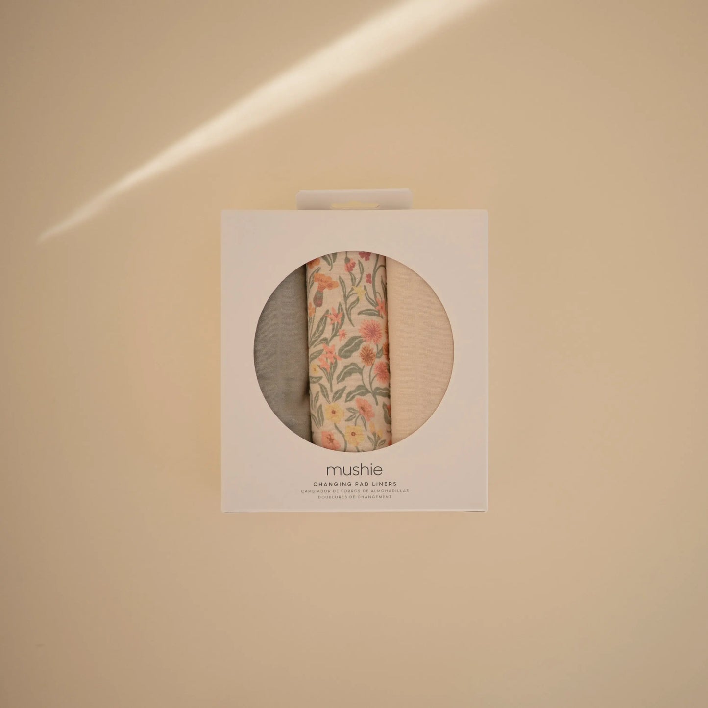 Mushie Organic Cotton Changing Pad Liners with Water Repellent Layer and Bamboo Blend Mushie