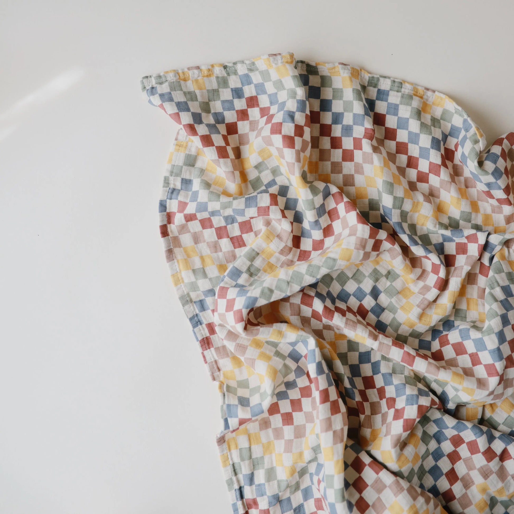 Organic Cotton Muslin Swaddle Blanket for Baby Cuddling and Nursing Mushie