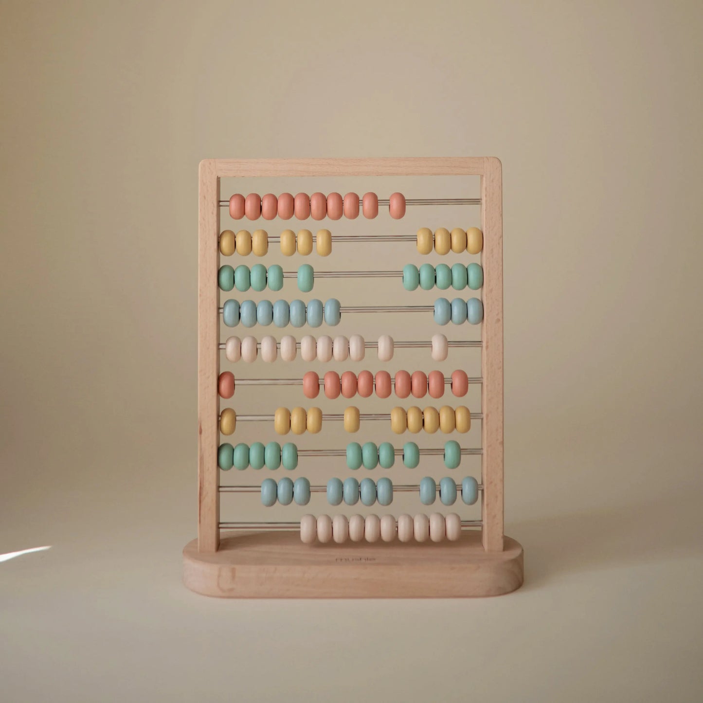 Wooden Abacus for Kids - Classic Educational Toy for Counting and Color Sorting in Nursery and Playroom Mushie