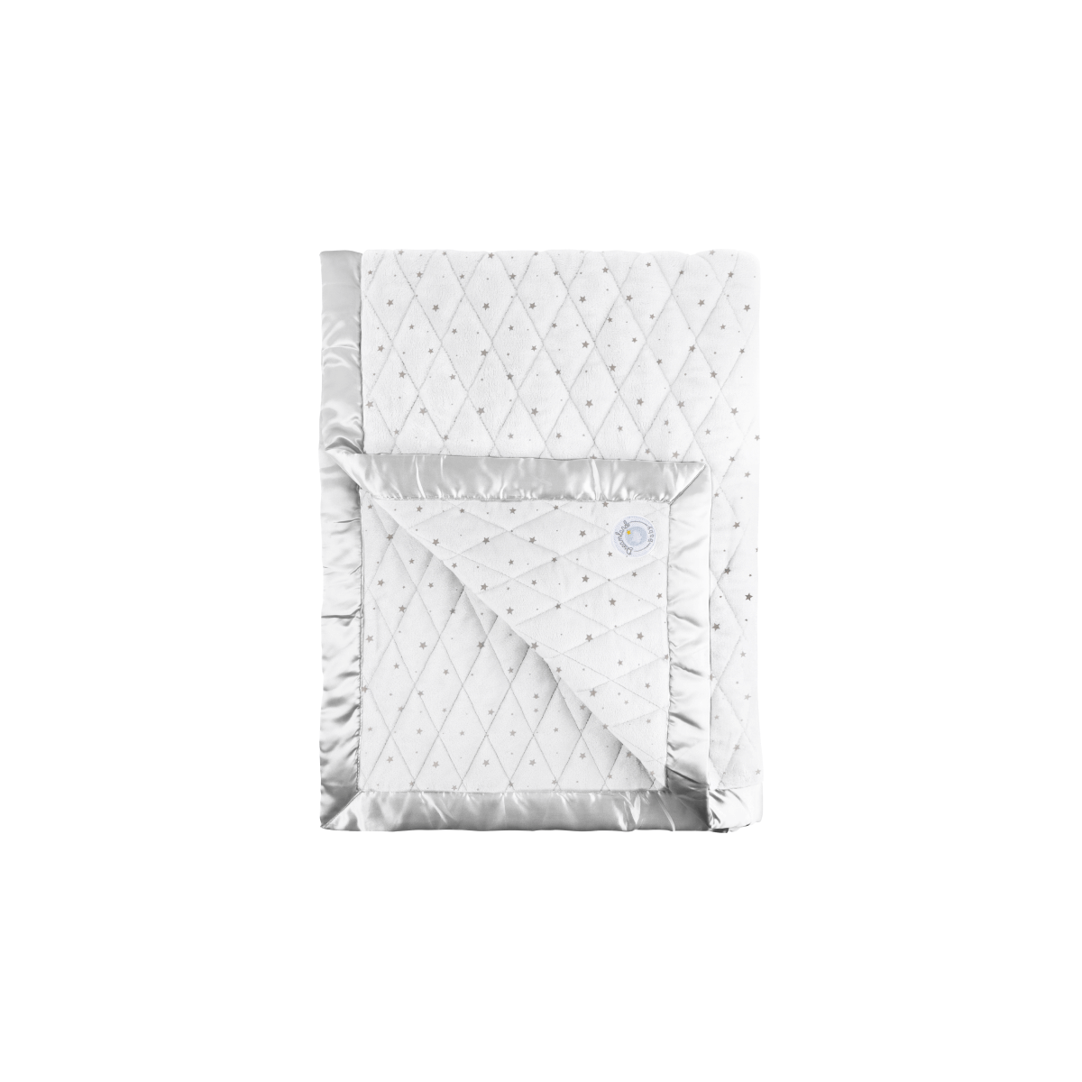 Weighted toddler blanket with micro-fleece on one side and Minky material on the other