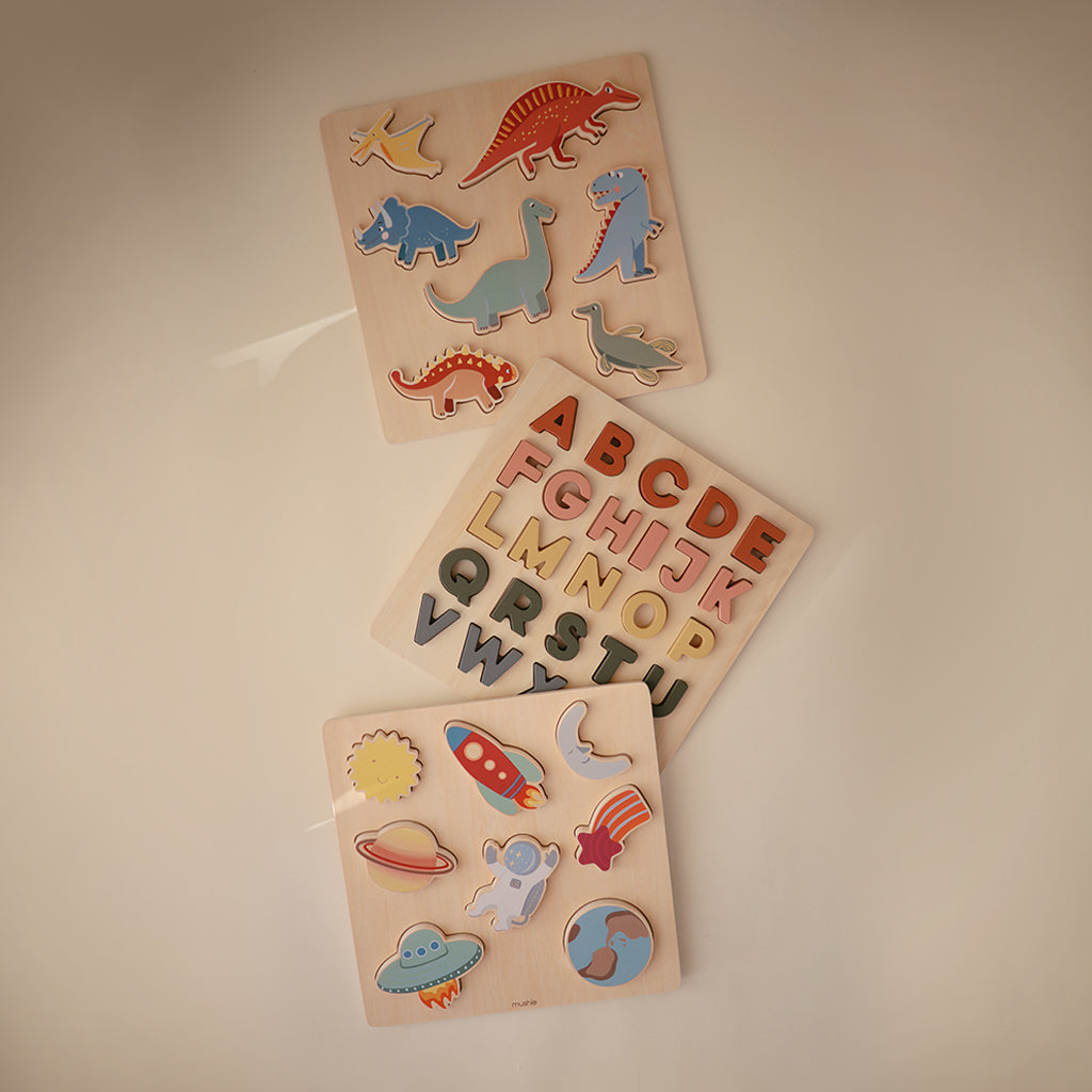 Wooden Animal Figure Puzzle by Mushie