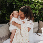 Mushie organic cotton muslin swaddle blanket