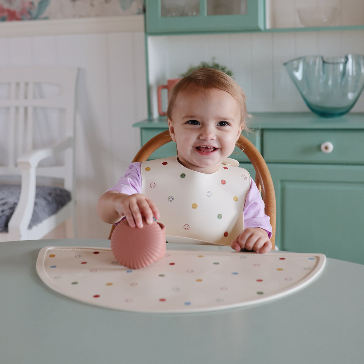 Silicone Placemat, Polka Dot by Mushie