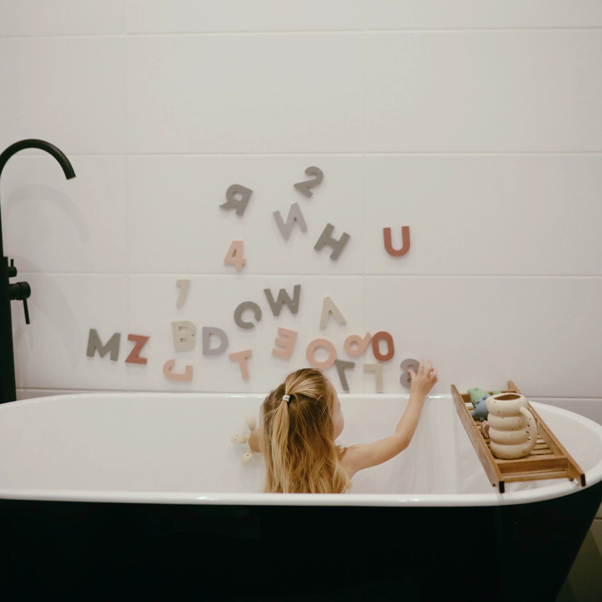 Letters and Numbers Bath Play Set Educational Foam Toys for Bathtime Fun Mushie