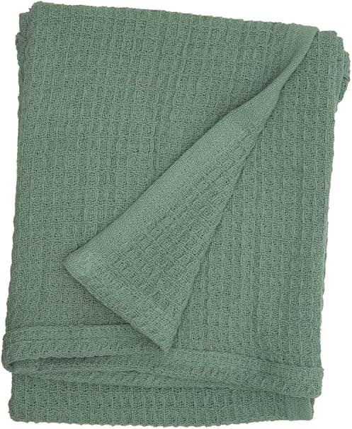 Crover 100% cotton waffle baby blanket for swaddling and stroller coverage.