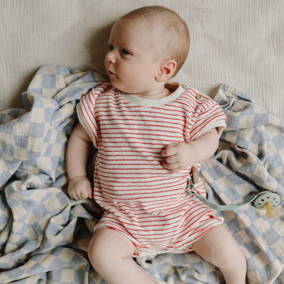 Linen Pacifier Clip, 2-Pack by Mushie