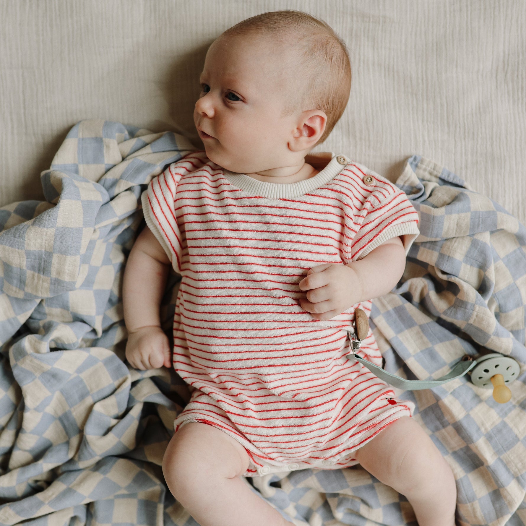 Linen Pacifier Clip, 2-Pack by Mushie