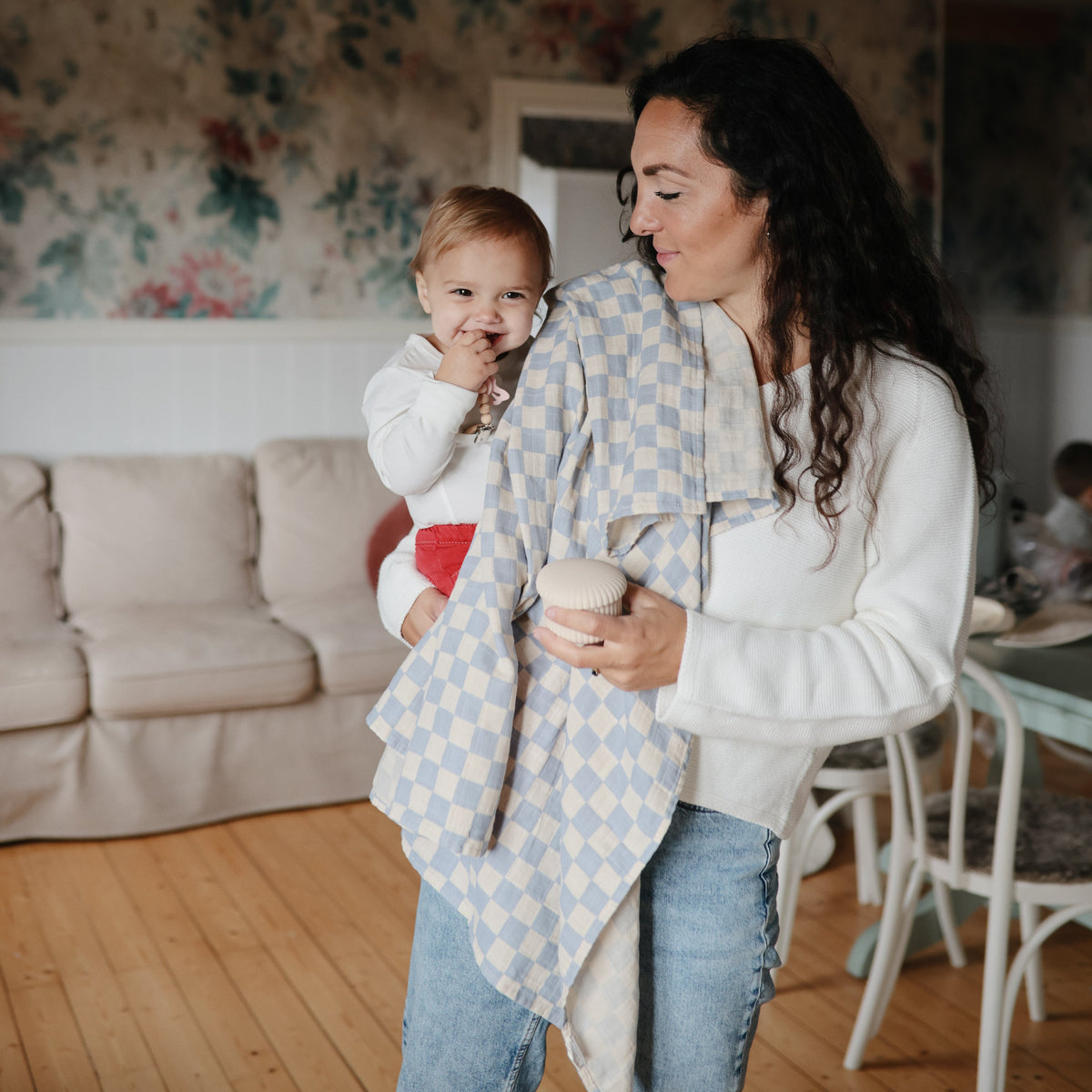Organic Cotton Muslin Swaddle Blanket by Mushie