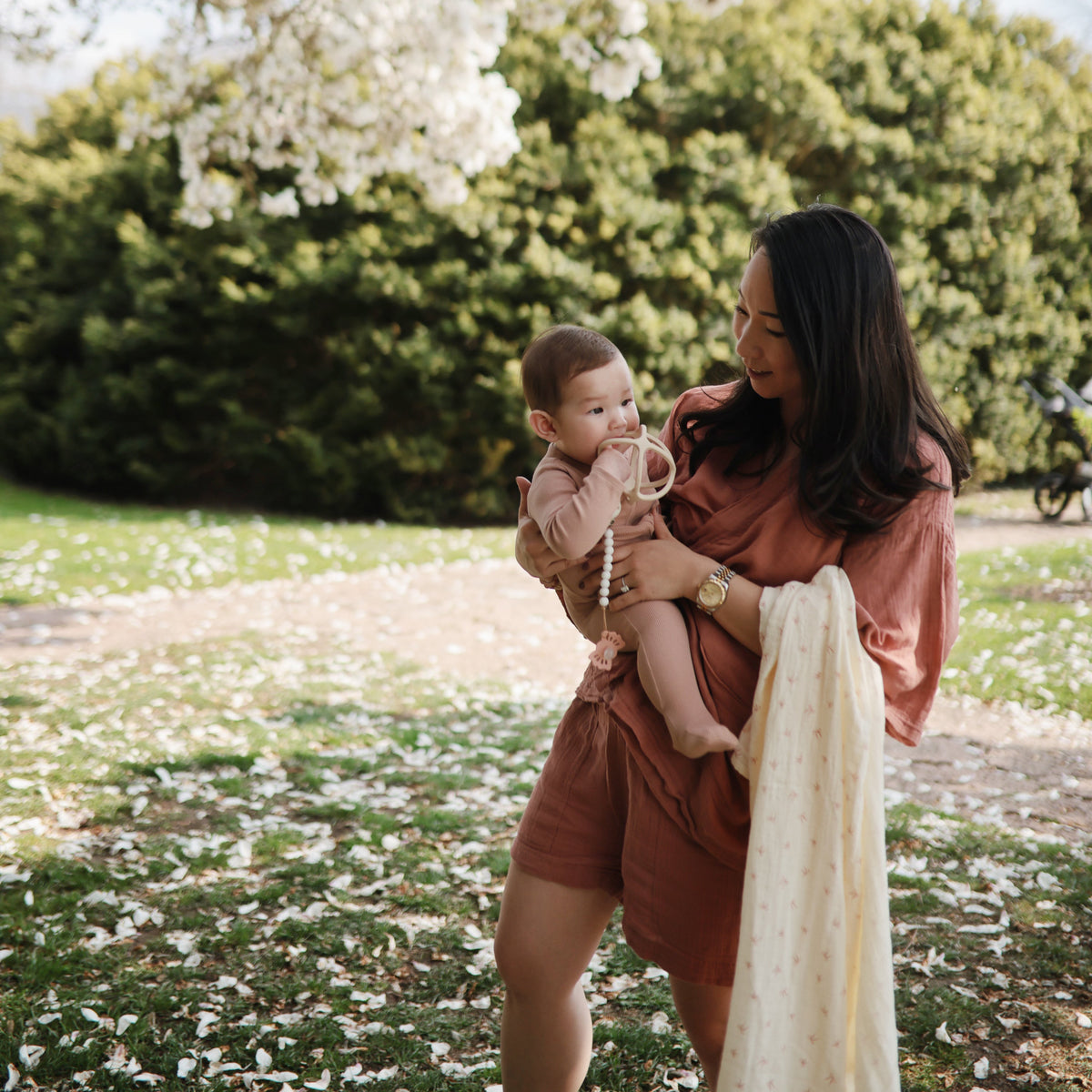 Organic Cotton Muslin Swaddle Blanket by Mushie
