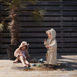 Mushie Organic Cotton Bear Robe for Kids with Cute Hood and Ears - Apparel & Accessories > Clothing > Sleepwear & Loungewear > Robes Hooded Towel