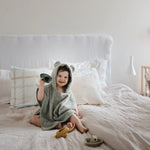 Mushie Bear Poncho Towel for Kids Made from 100 Percent Organic Cotton Soft and Absorbent Perfect for Bath Time and Swim Cozy Cuddles Machine Washable Toddler Friendly Design - Home & Garden > Linens & Bedding > Towels > Bath Towels & Washcloths Hooded Towel