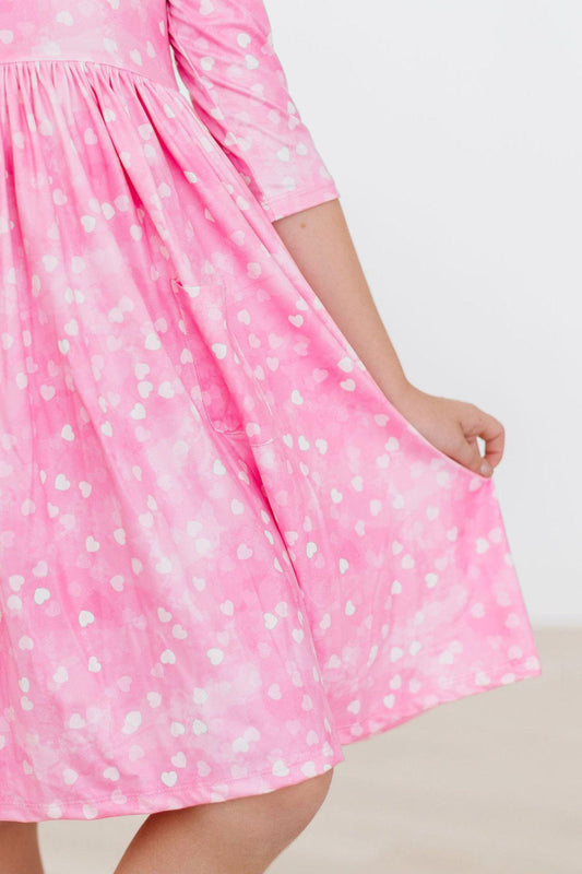 Mila & Rose ® Shine Bright Three Quarter Sleeve Twirl Dress With Pocket - Apparel & Accessories > Clothing > Dresses Twirl Pocket Dress 3/4
