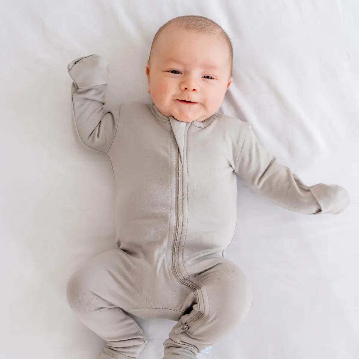 Baby Bamboo Pajamas with DreamCuffs.
