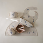 Silicone Baby Bib, Polka Dot Print by Mushie
