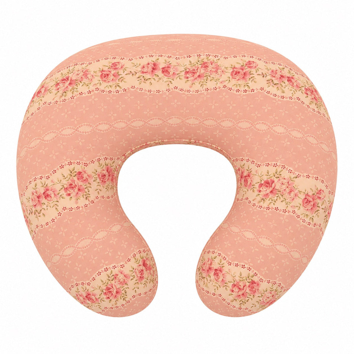 Pink Rose Ruffle Nursing Pillow Cover by Little Mae & Co (view 2 of 2)