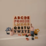 Mushie Wooden Alphabet Puzzle Educational Toy for Kids with 26 Capital Letters - Toys & Games > Puzzles > Wooden & Pegged Puzzles Wooden Puzzle