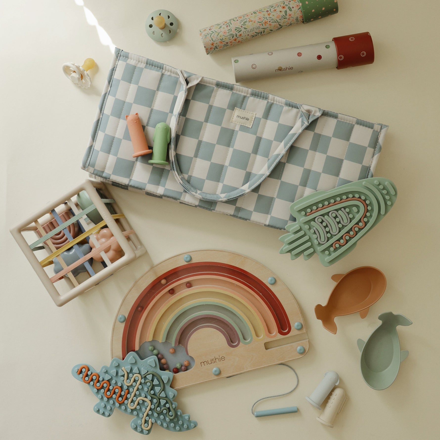 Versatile Quilted Diaper Caddy - Nursery Organizer by Mushie