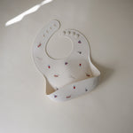 Silicone Baby Bib, Polka Dot Print by Mushie