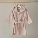 Mushie Organic Cotton Bear Robe for Kids with Cute Hood and Ears - Apparel & Accessories > Clothing > Sleepwear & Loungewear > Robes Hooded Towel