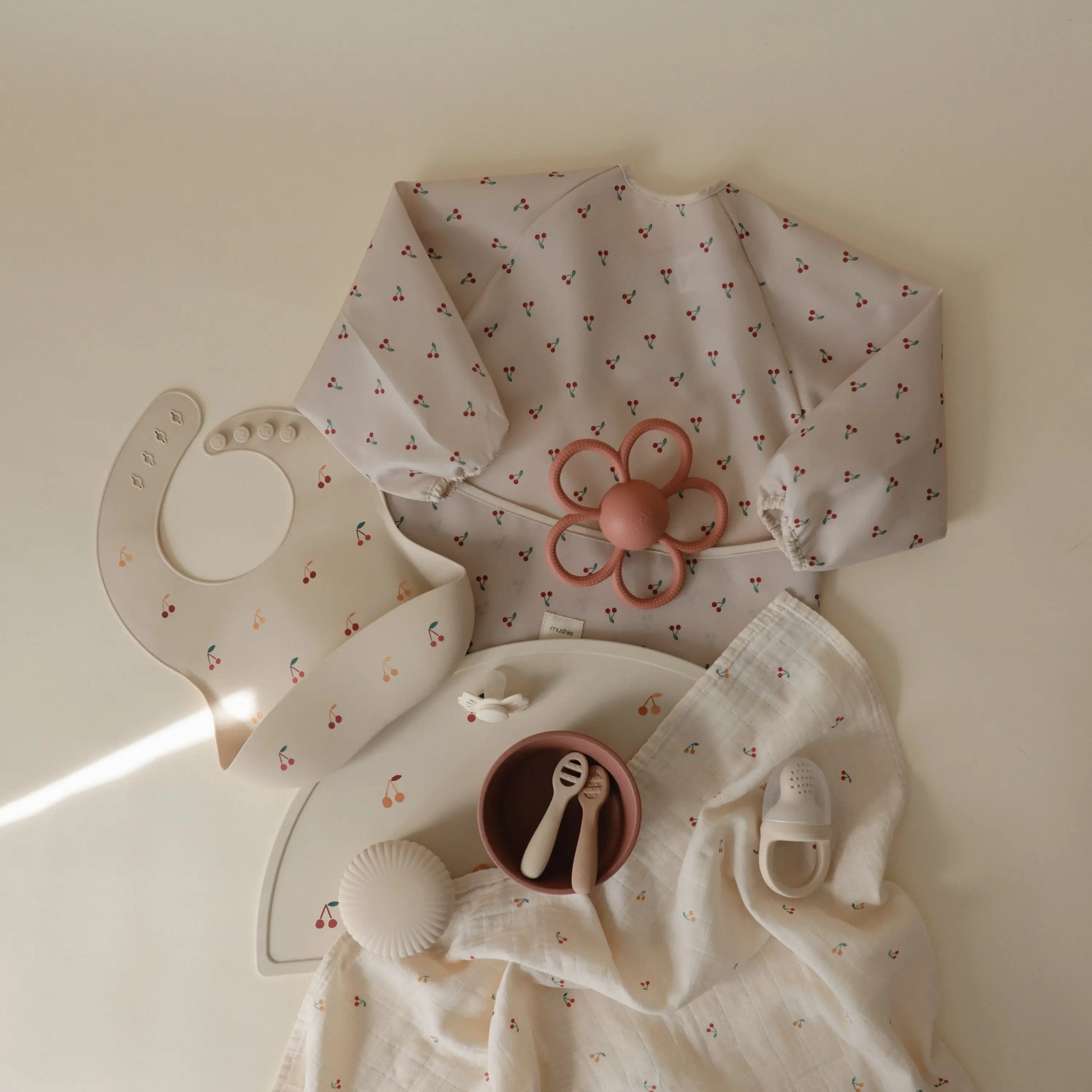 Organic Cotton Muslin Swaddle Blanket for Baby Cuddling and Nursing Mushie