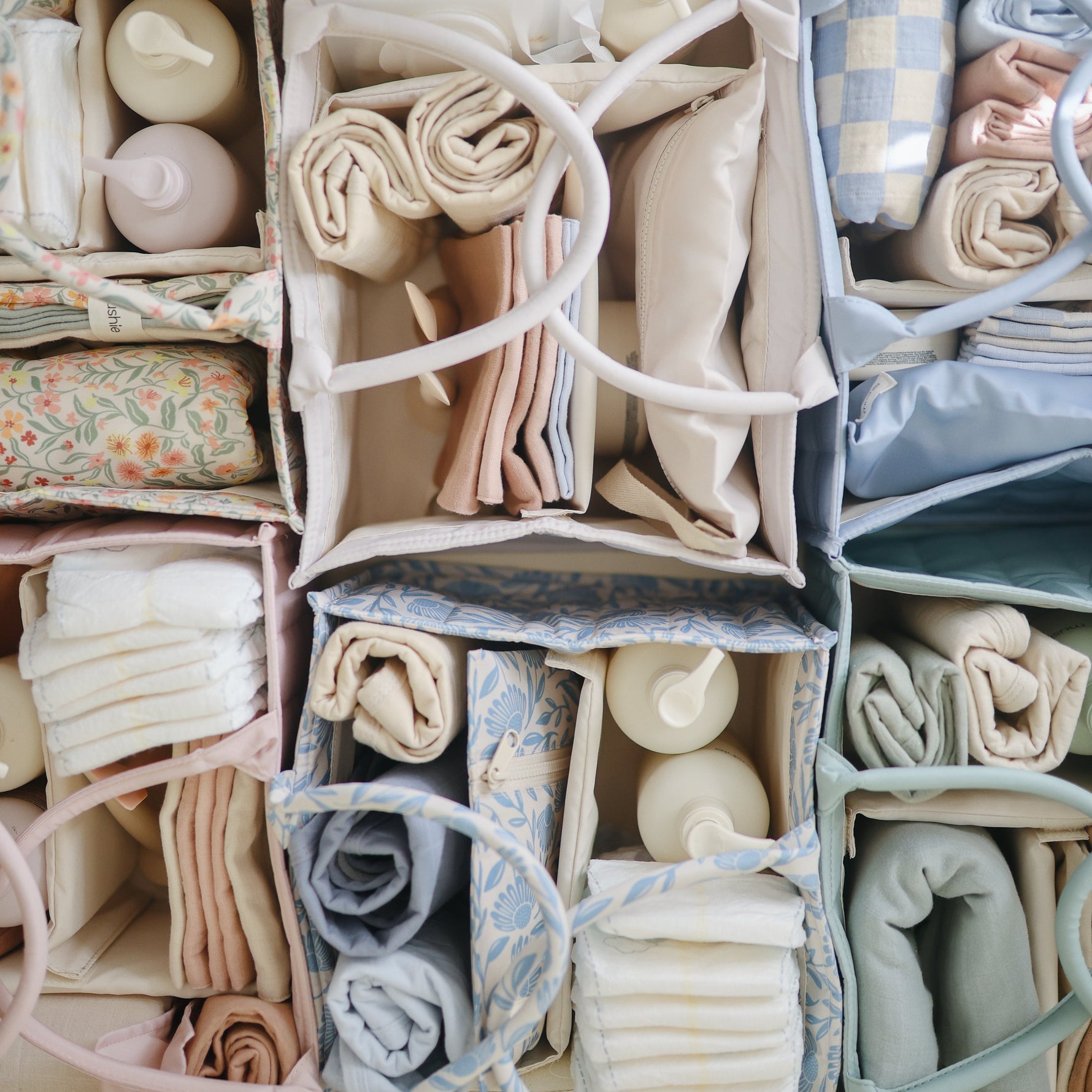 Versatile Quilted Diaper Caddy - Nursery Organizer by Mushie