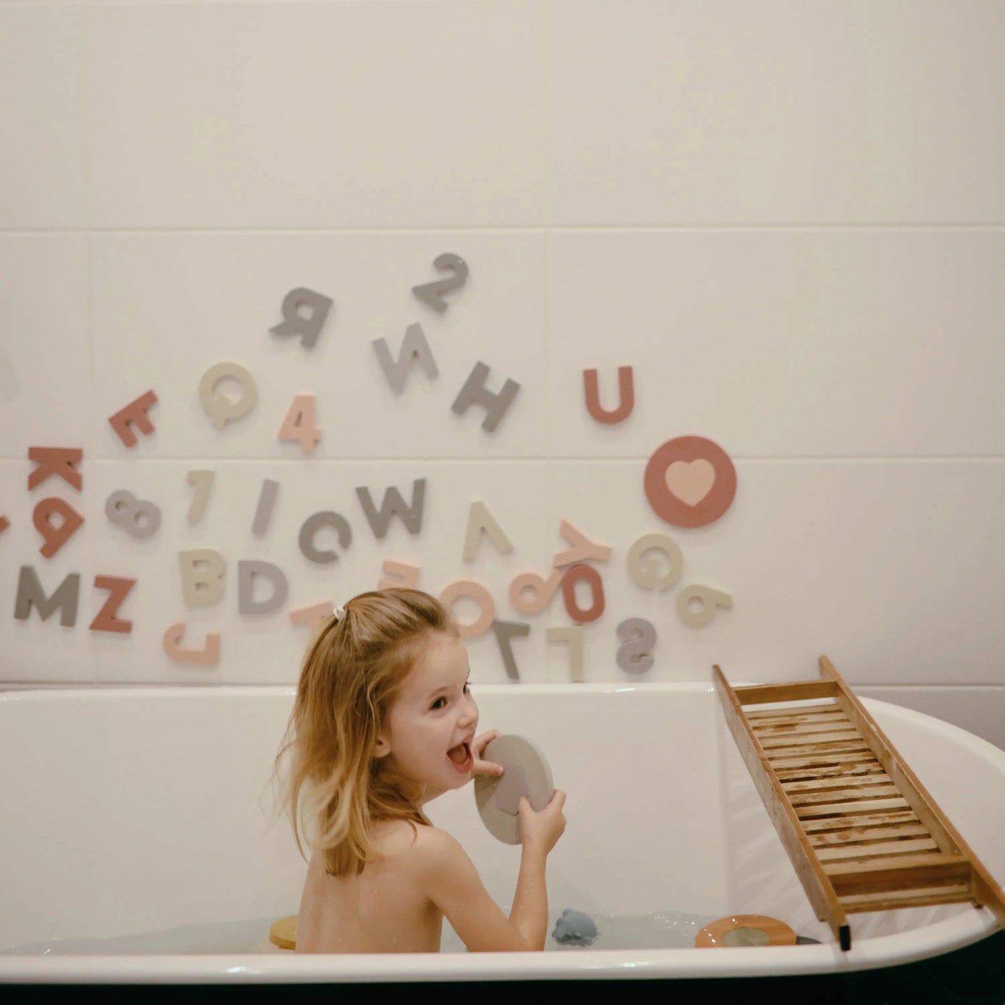 Foam Bath Puzzle Geometric Learning Toy for Kids Mushie