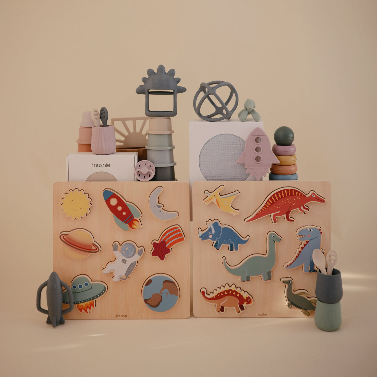 Wooden Animal Figure Puzzle by Mushie