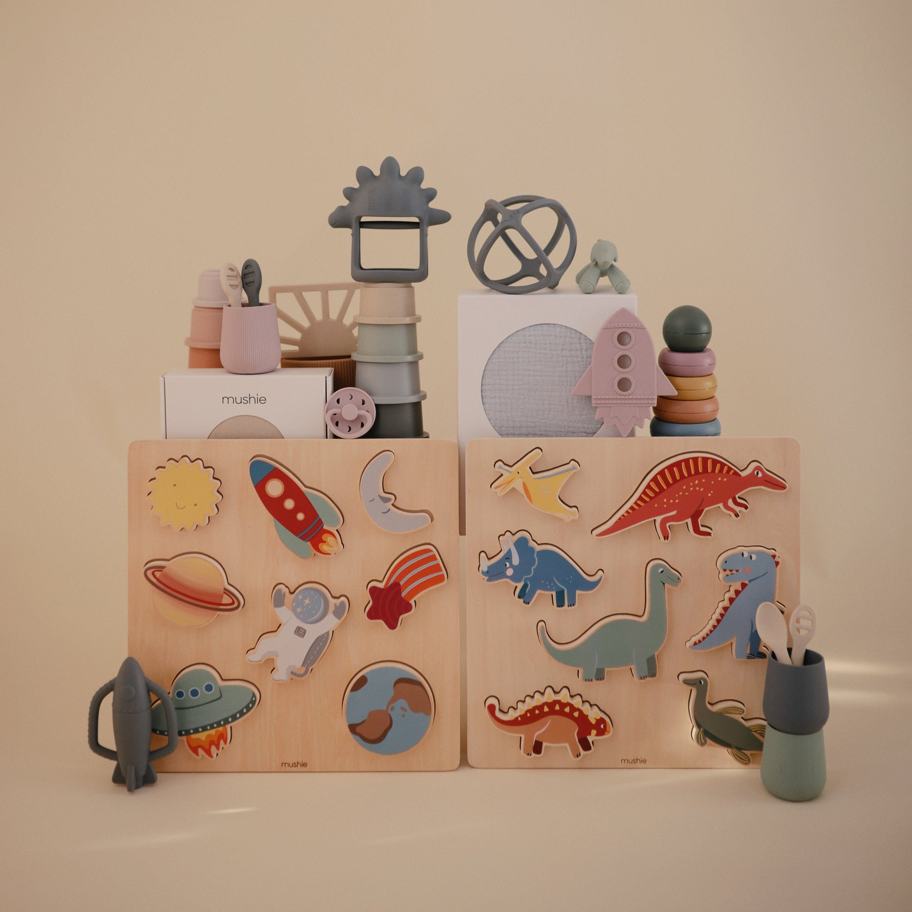 Wooden Animal Figure Puzzle by Mushie