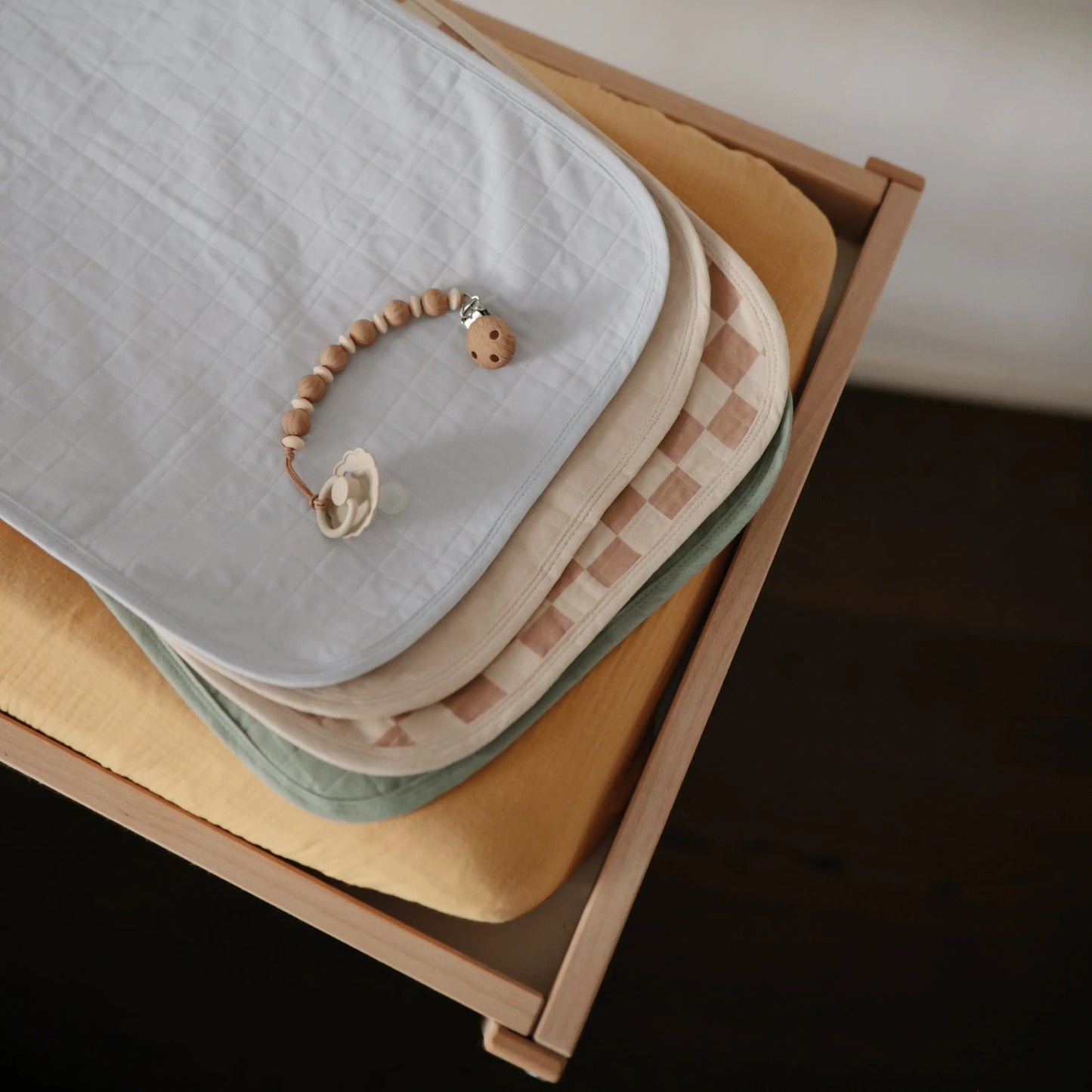 Mushie Organic Cotton Changing Pad Liners with Water Repellent Layer and Bamboo Blend Mushie