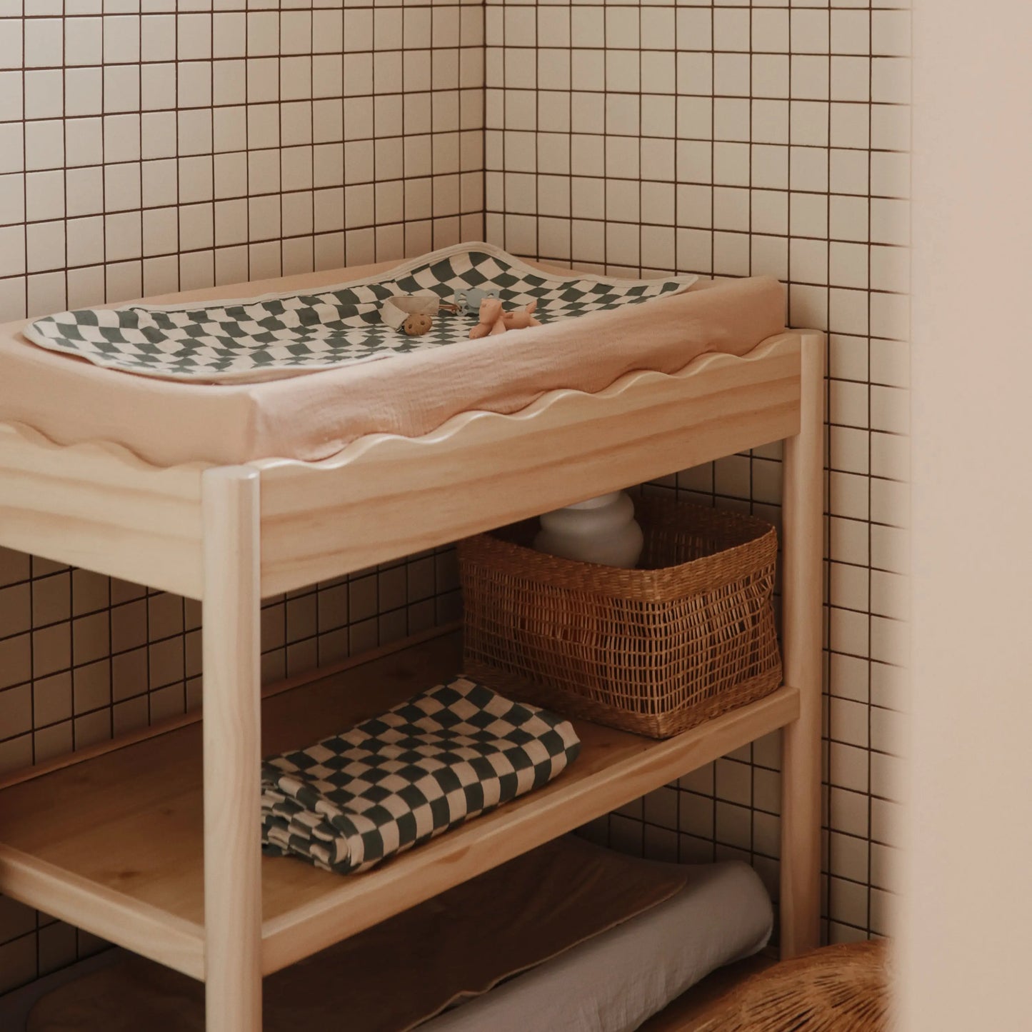 Mushie Organic Cotton Changing Pad Liners with Water Repellent Layer and Bamboo Blend Mushie
