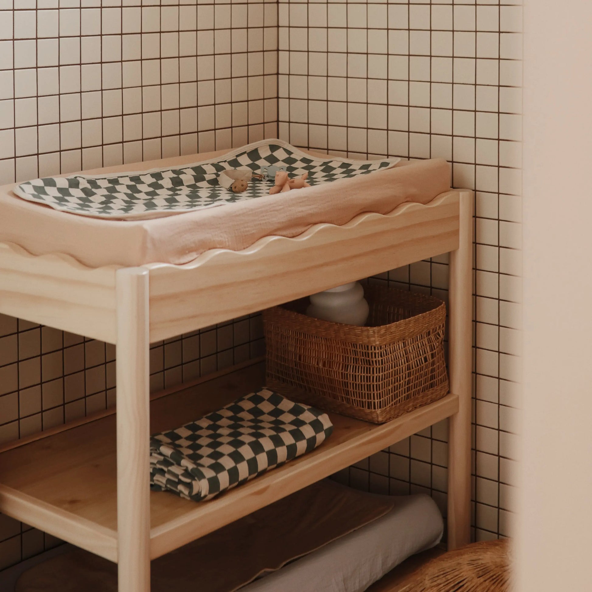 Mushie Organic Cotton Changing Pad Liners with Water Repellent Layer and Bamboo Blend Mushie
