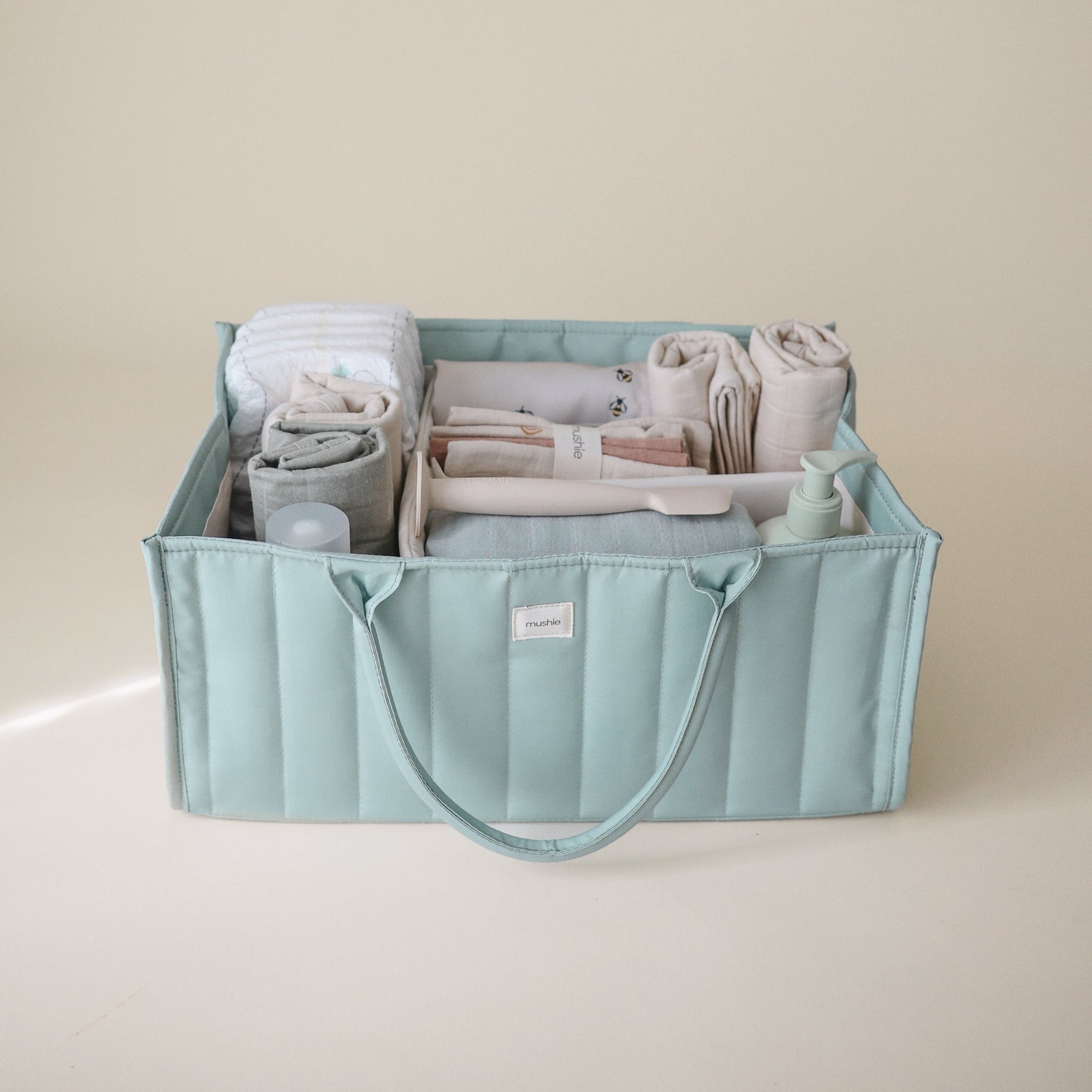 Versatile Quilted Diaper Caddy - Nursery Organizer by Mushie