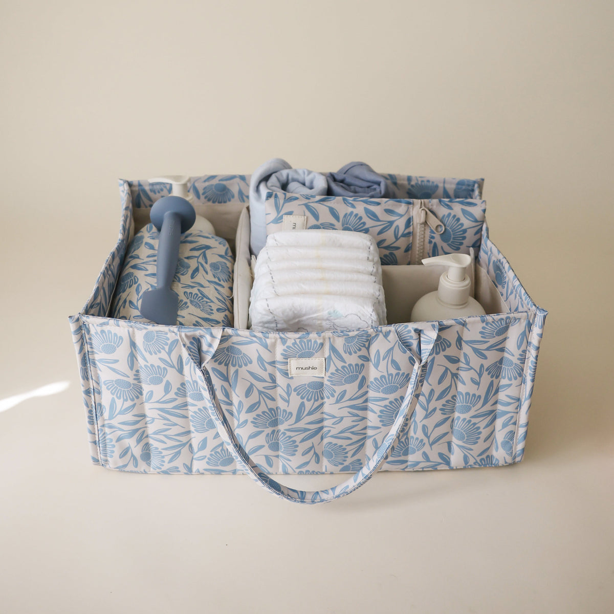 Versatile Quilted Diaper Caddy - Nursery Organizer by Mushie