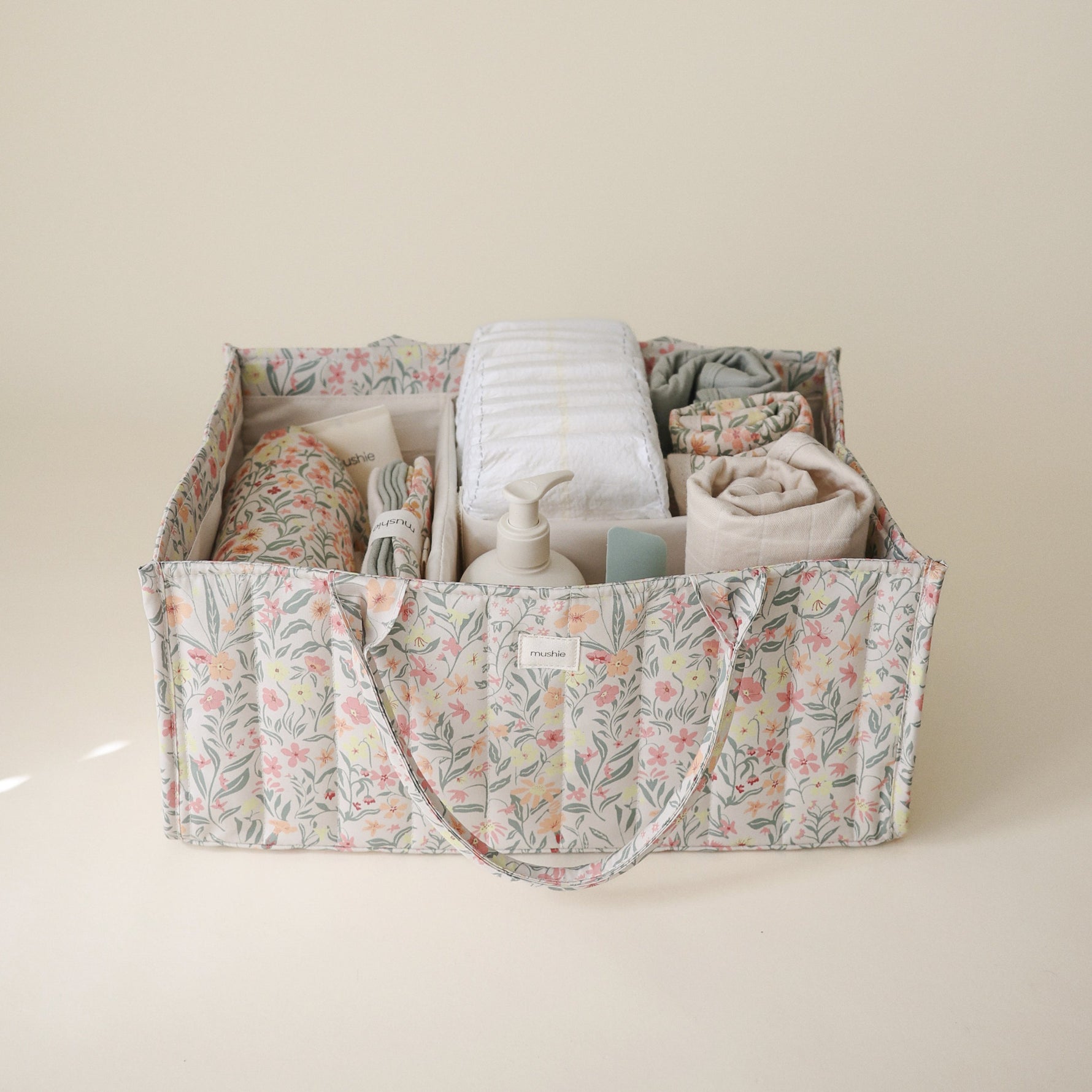 Versatile Quilted Diaper Caddy - Nursery Organizer by Mushie