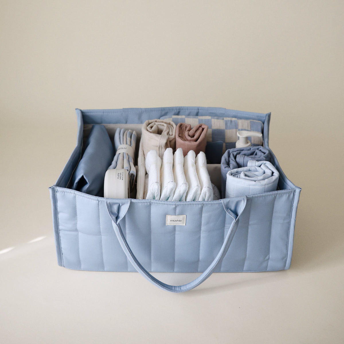 Versatile Quilted Diaper Caddy - Nursery Organizer by Mushie