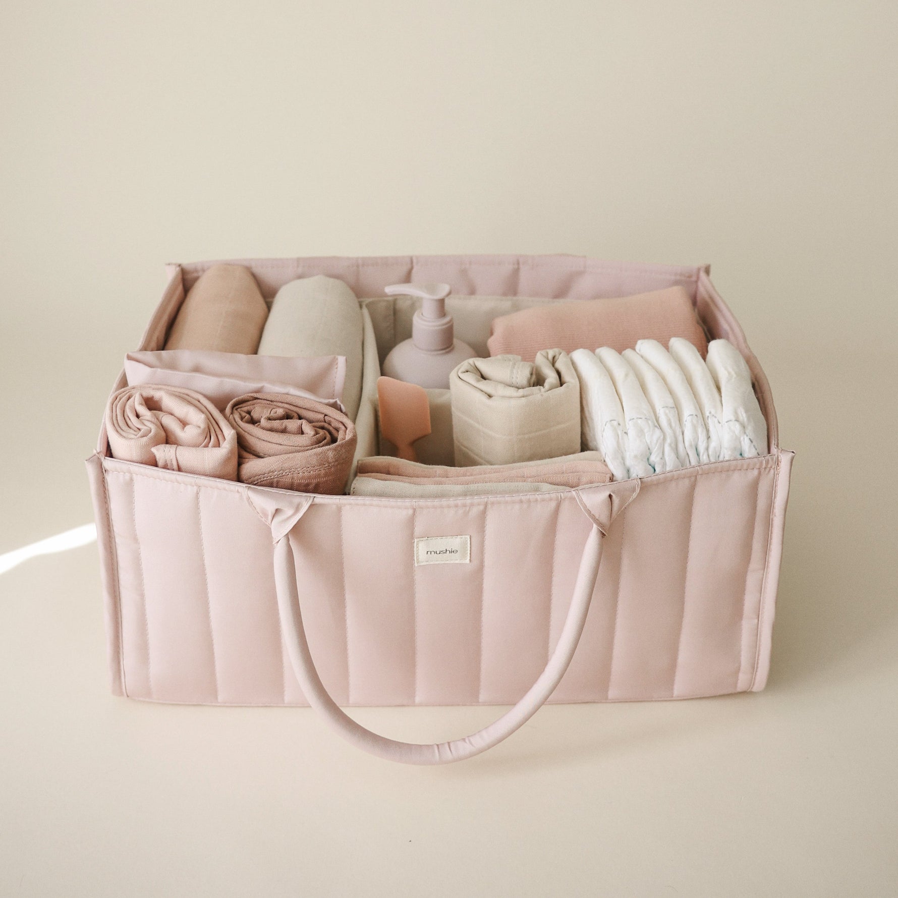 Versatile Quilted Diaper Caddy - Nursery Organizer by Mushie