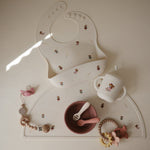 Silicone Baby Bib, Polka Dot Print by Mushie