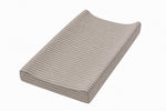 Grey Ivory Stripe Changing Pad Cover by Little Mae & Co