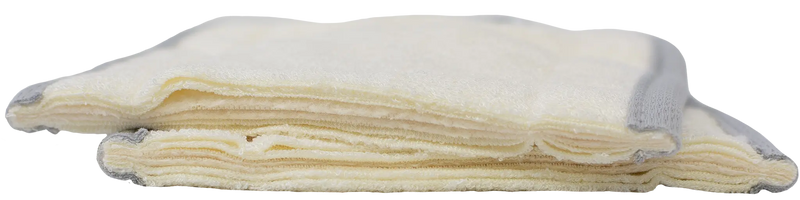 6 layer natural fiber cloth diaper inserts, bamboo terry with hemp cotton core.