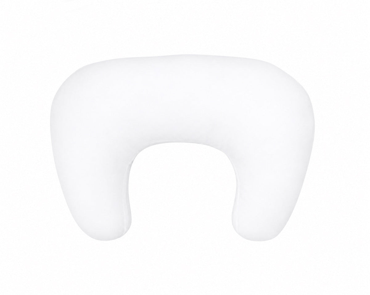 White Ruffle Nursing Pillow Cover by Little Mae & Co