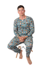 Men’s My First Adventure National Parks 2-Piece Pajama Set | Wildlife Sleepwear by Rayn’s Tiny Stitches