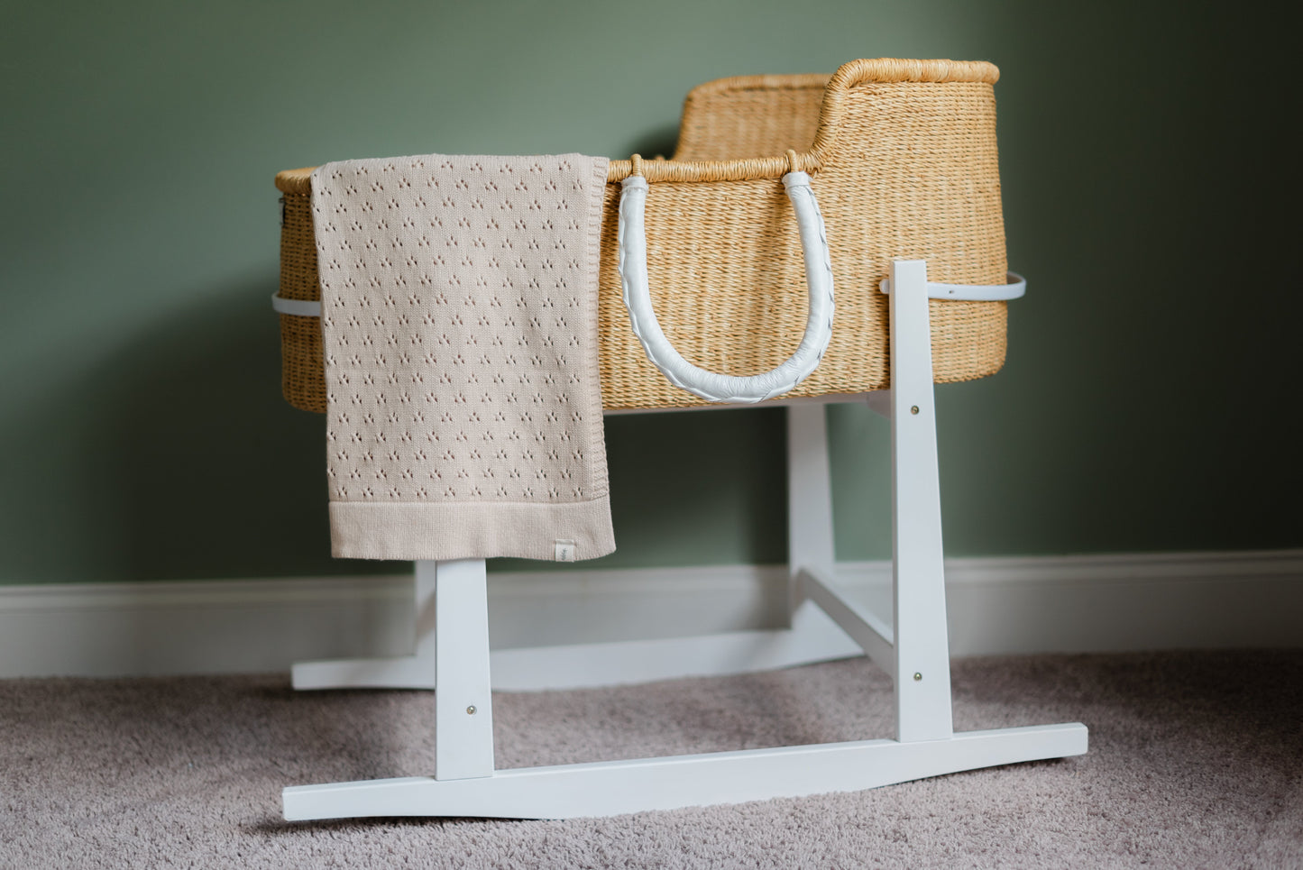 Toffee Pointelle Knit Baby Blanket By Little Mae Co Little Mae & Co Everetts Place: Online Boutique
