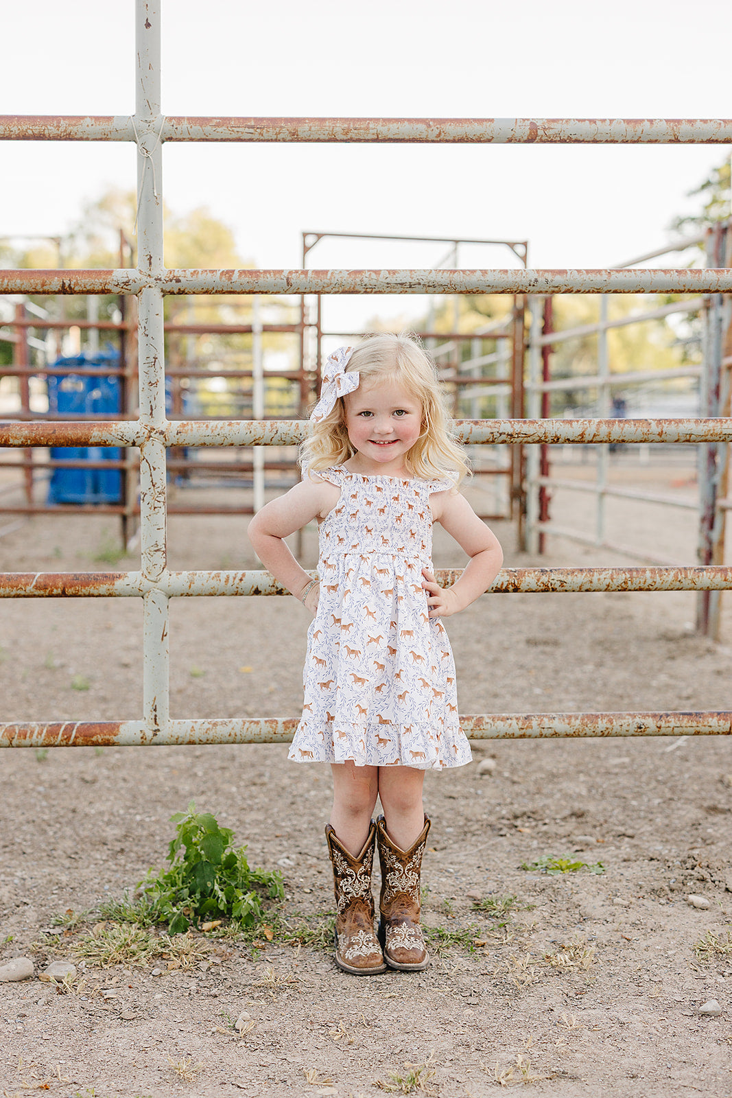 Pony Smocked Dress by Mebie Baby at Everetts Place