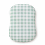 Light Green Checkered Baby Lounger Cover by Little Mae & Co